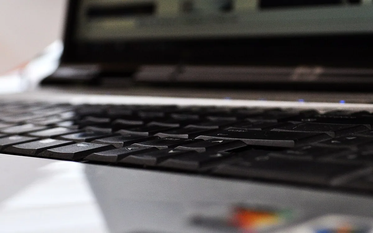 HP Pavilion Computer laptop keyboard closeup