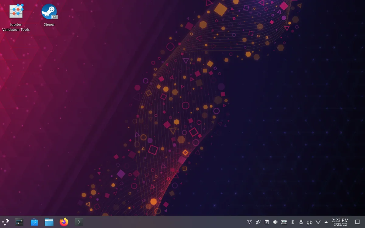 KDE Plasma 5.23 on Steam Deck Desktop screenshot