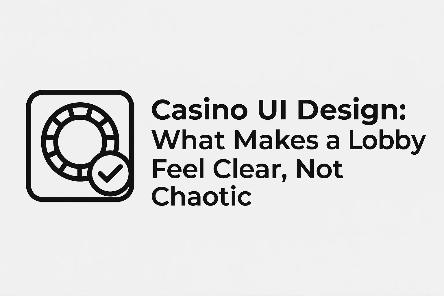 Casino UI Design: What Makes a Lobby Feel Clear, Not Chaotic